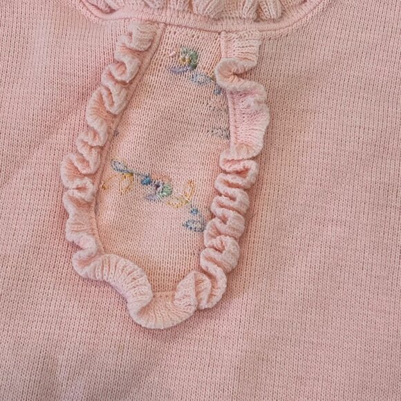 Little World Pink Vintage Acrylic Spring Sweater Dress Baby Girl Large - Picture 3 of 7